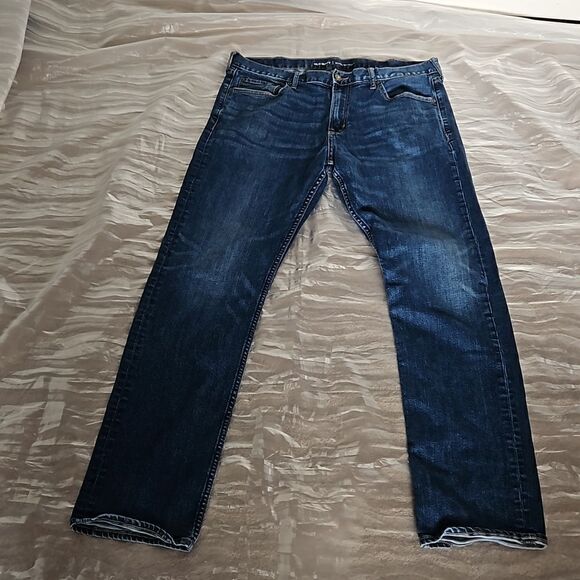 Old Navy Men Slim Fit Jeans 36×34 Dark Blue Washed - Picture 5 of 16